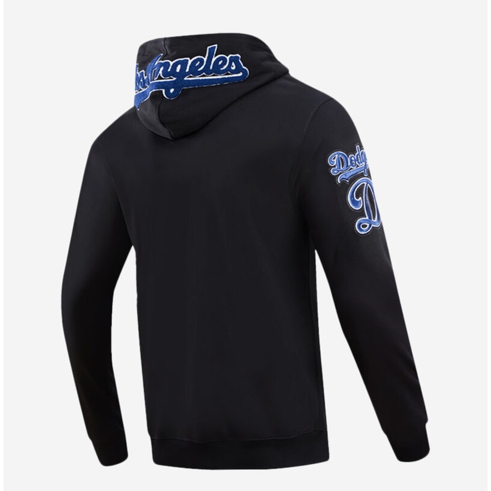 Pro Standard Los Angeles Dodgers Classic Chenille men's pullover hoodie in black - Picture 2 of 10